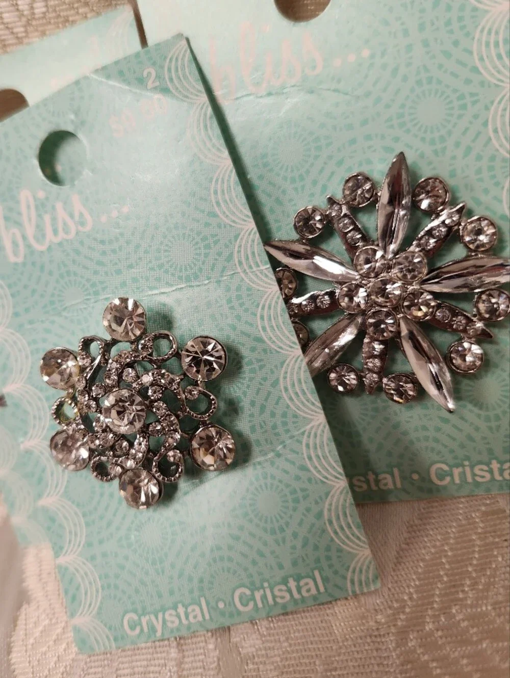 Crystal Buttons LOT of 7 NWT Bliss...